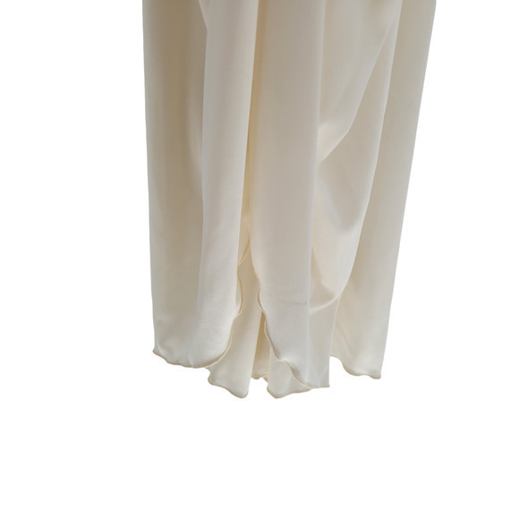 HP Vintage Nicole Gather Ruched Rhinestone Spaghetti Strap Maxi Prom Dress - Picture 7 of 13